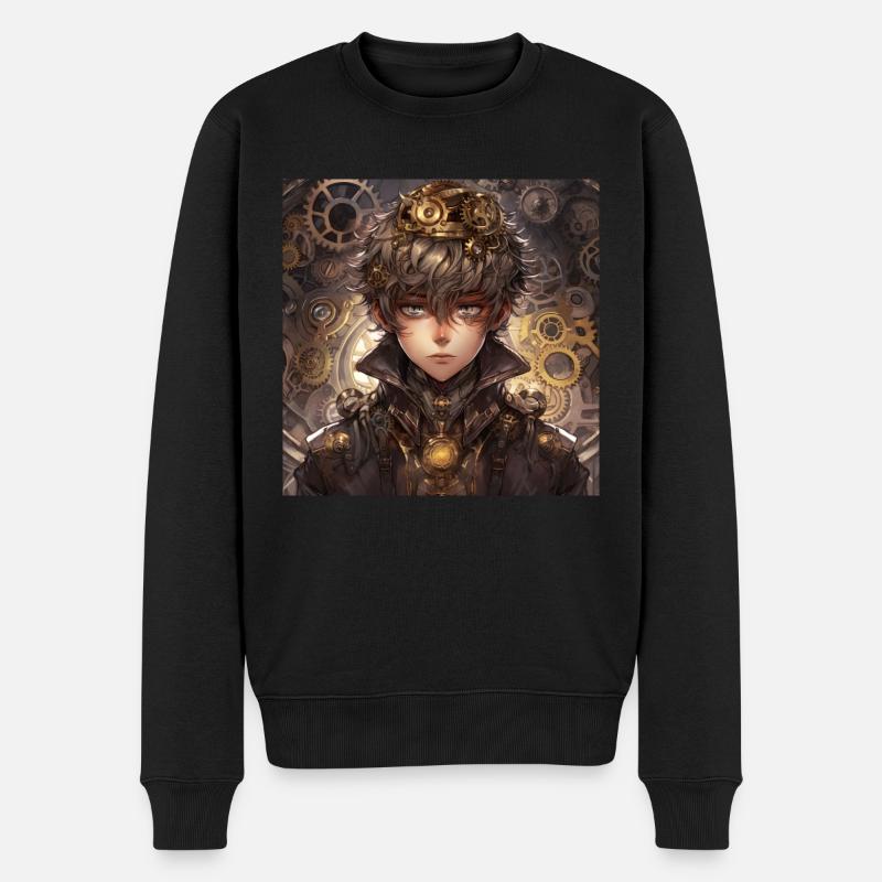 Tech Guy - Männer Premium Bio Pullover - Schwarz