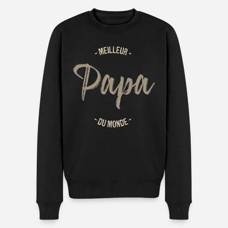 Fête des pères taupe - Pull Premium bio Homme - noir