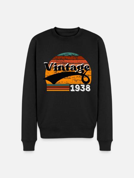 Jahrgang 1938 - Männer Premium Bio Pullover - Schwarz