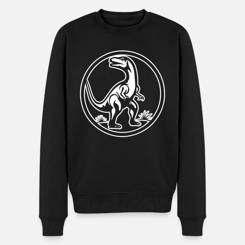 Dino Dinosaurier Dinosaurs Paläontologie - Männer Premium Bio Pullover - Schwarz