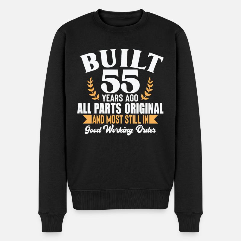 Built 55 Years Ago... - Männer Premium Bio Pullover - Schwarz