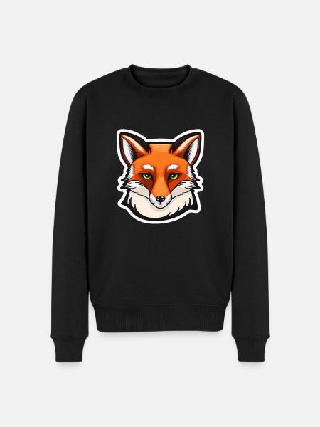 Mystical Encounter: The Proud Fox - Men's Premium Organic Jumper - black