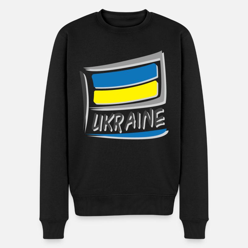 Drapeau de l’Ukraine - Pull Premium bio Homme - noir