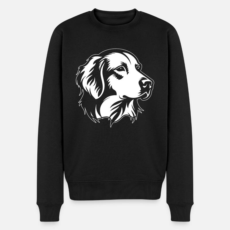 Golden retriever - Pull Premium bio Homme - noir