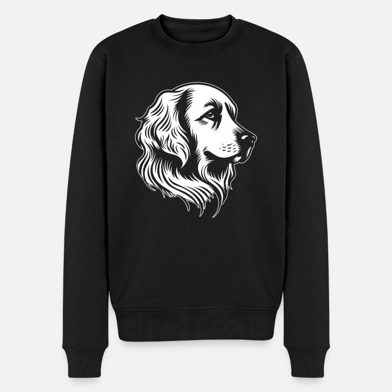 Golden retriever - Pull Premium bio Homme - noir