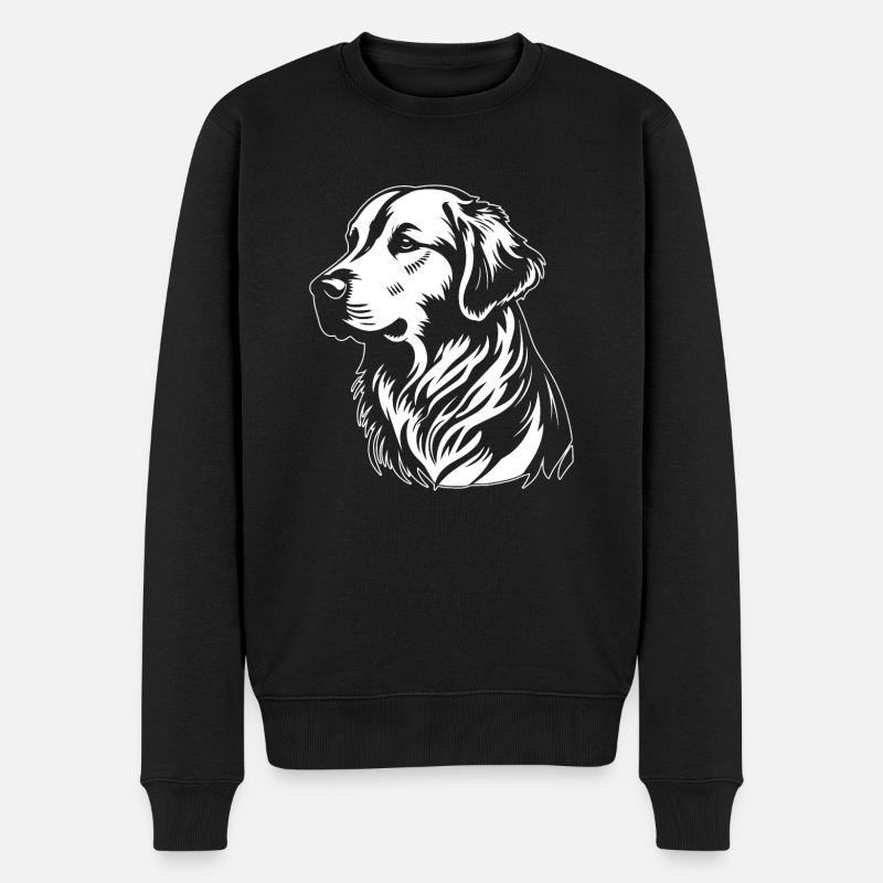 Golden Retriever - Männer Premium Bio Pullover - Schwarz