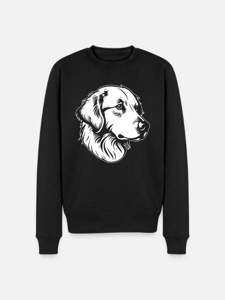 Golden Retriever - Men's Premium Organic Jumper - black