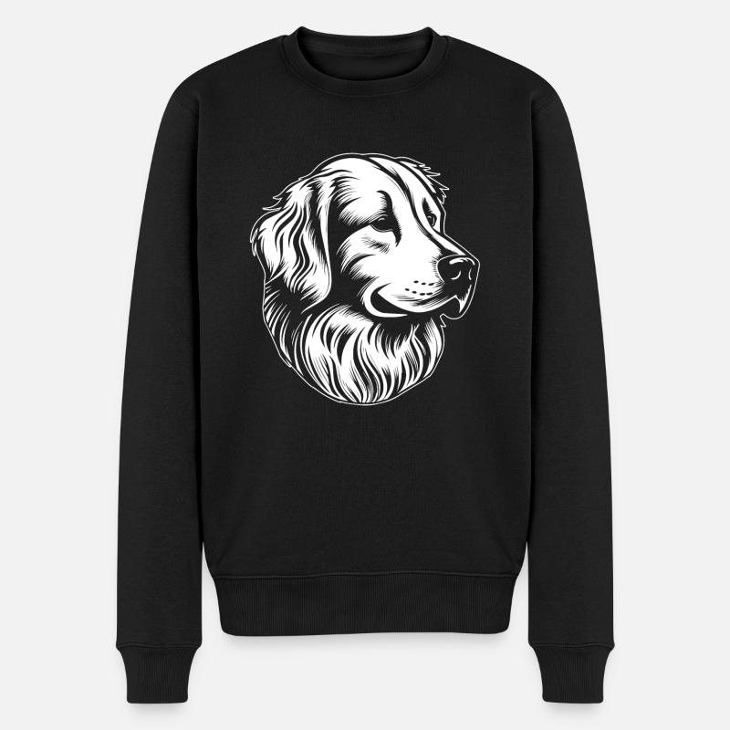 Golden retriever - Pull Premium bio Homme - noir