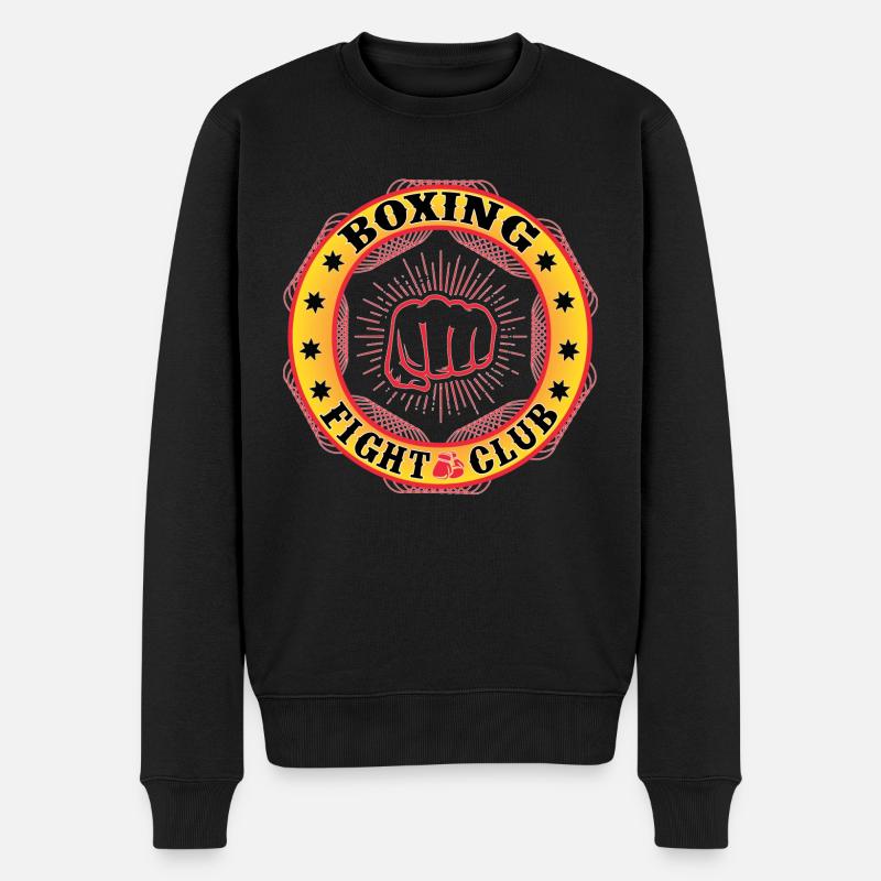 Boxing Fight Club Design - Männer Premium Bio Pullover - Schwarz