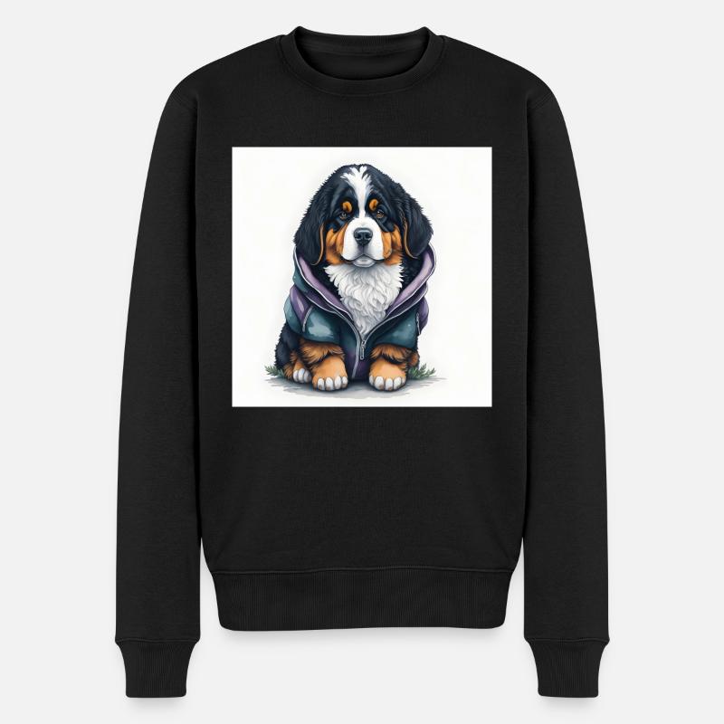 Berner Sennenhund - Männer Premium Bio Pullover - Schwarz