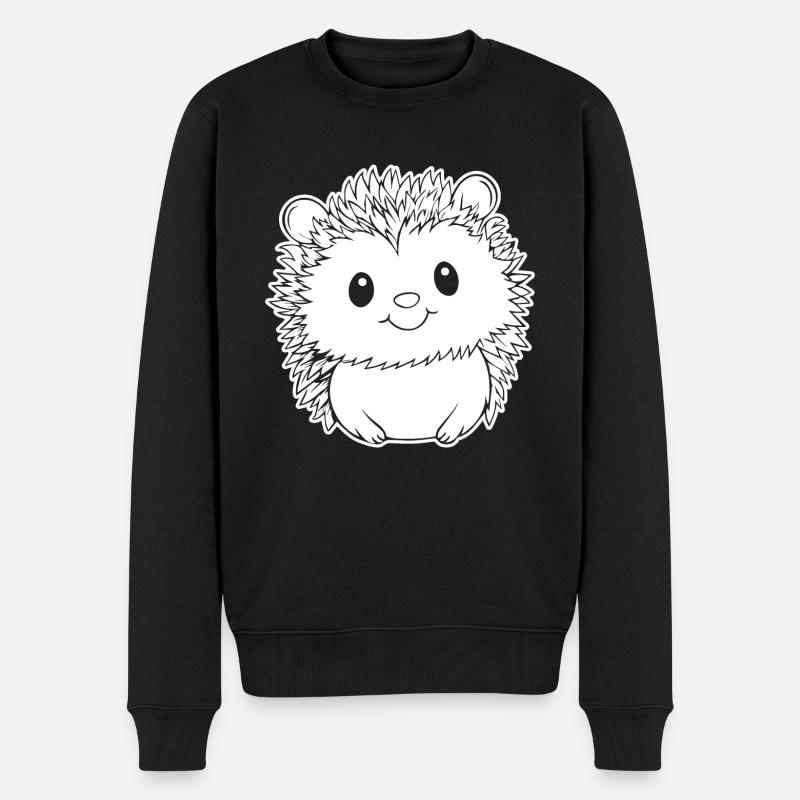 Igel Wald Stachelig Tier - Männer Premium Bio Pullover - Schwarz