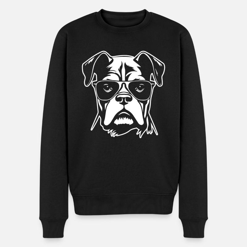 Races de chiens boxers - Pull Premium bio Homme - noir