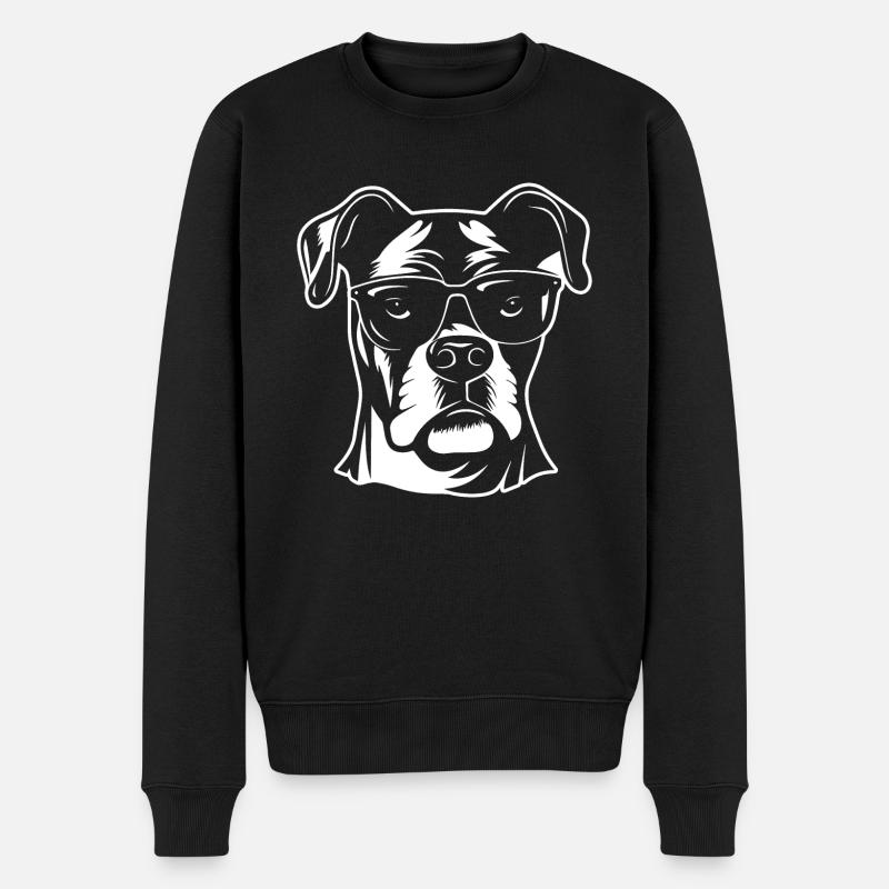 Races de chiens boxers - Pull Premium bio Homme - noir