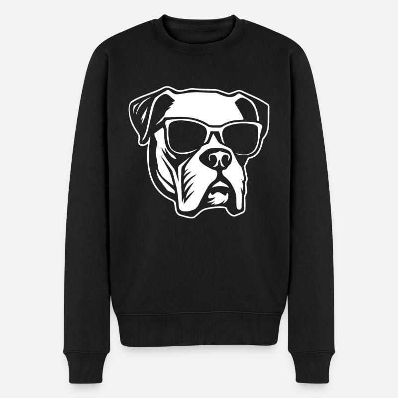 Races de chiens boxers - Pull Premium bio Homme - noir