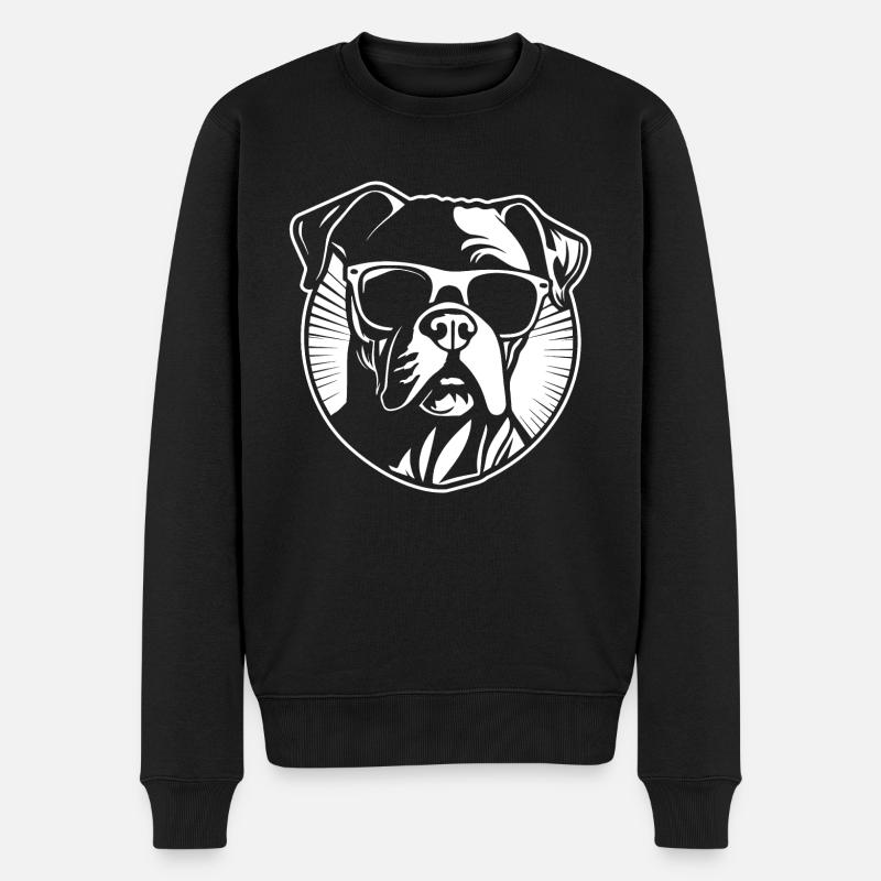 Races de chiens boxers - Pull Premium bio Homme - noir