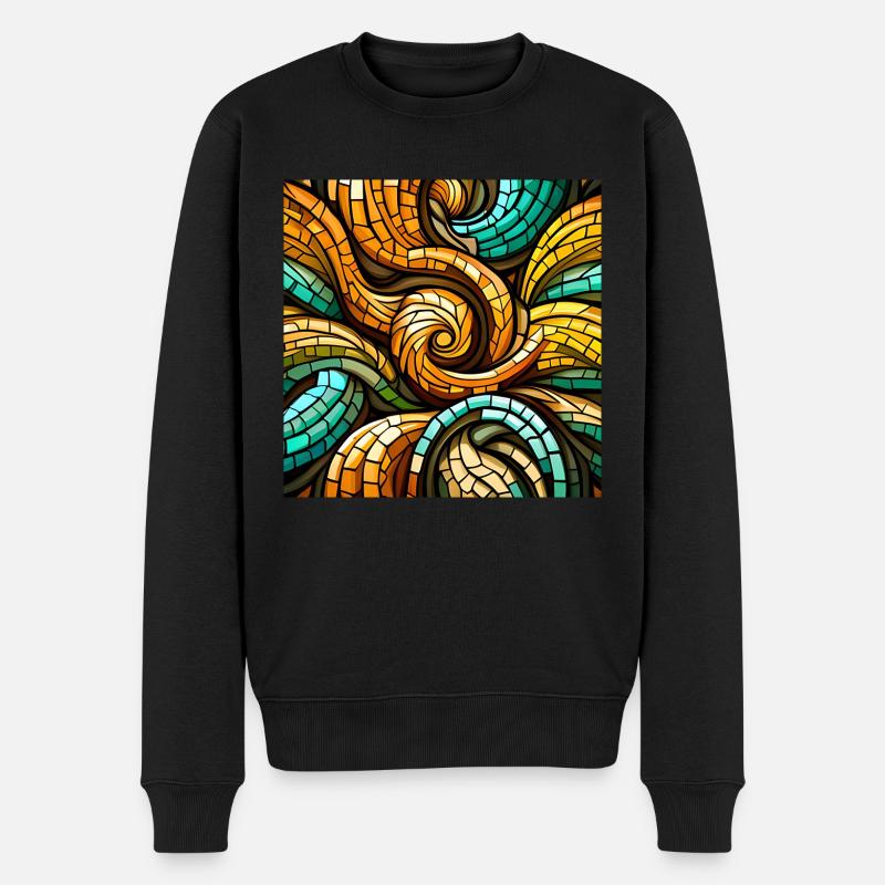 Triskelion-Mosaik - Männer Premium Bio Pullover - Schwarz