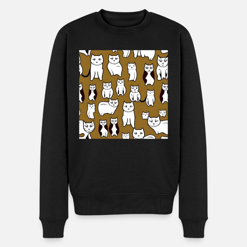 Modèle d’amoureux des chats - Pull Premium bio Homme - noir