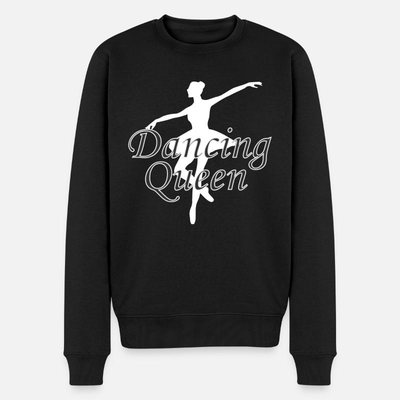 Dancing Dance Music - Männer Premium Bio Pullover - Schwarz
