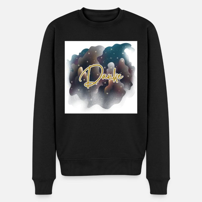 Danke - Männer Premium Bio Pullover - Schwarz