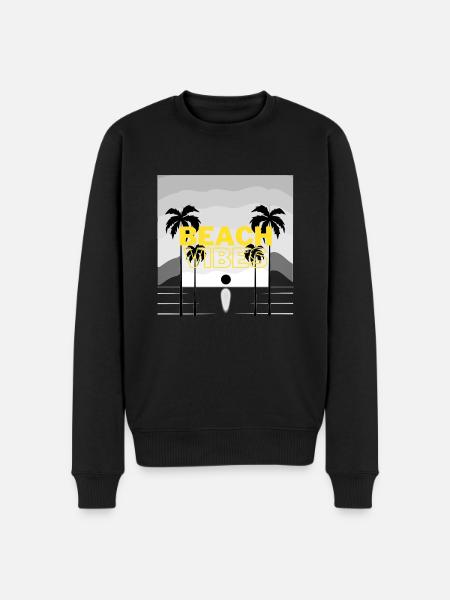 Beach 8 - Männer Premium Bio Pullover - Schwarz