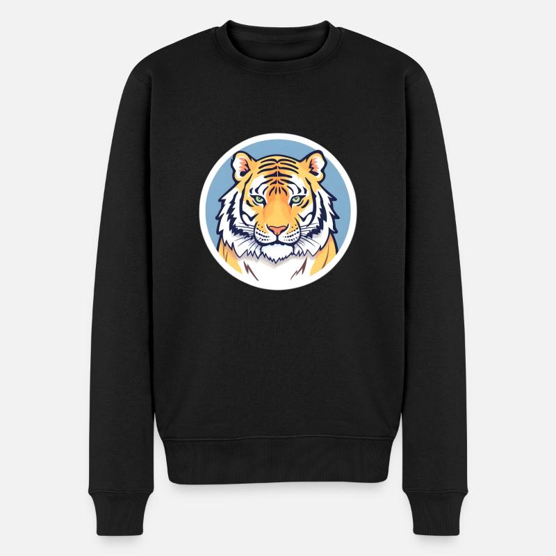Tigre majestueux - Pull Premium bio Homme - noir