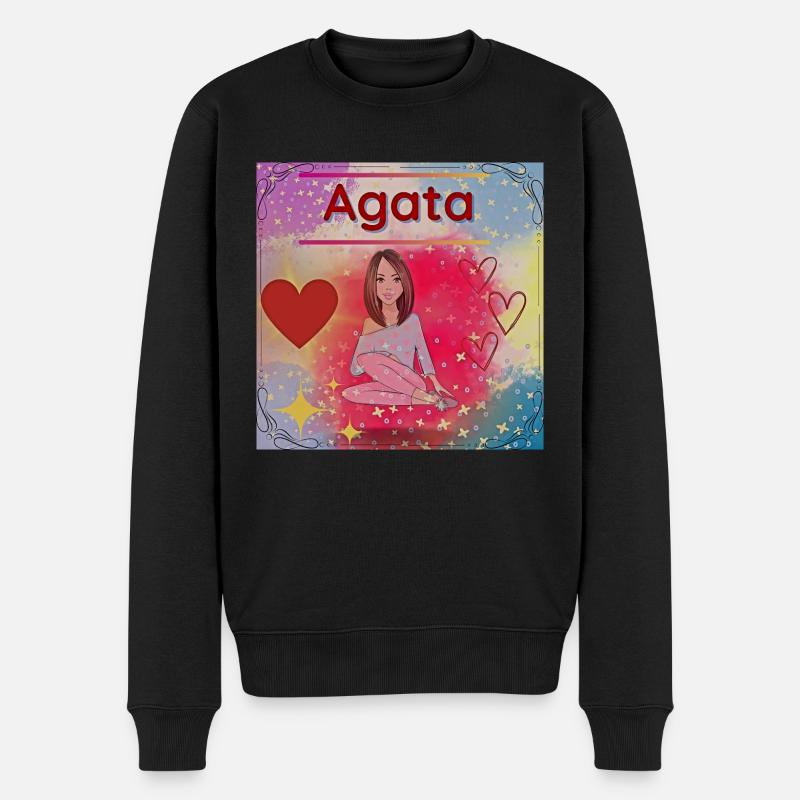 Agata - Männer Premium Bio Pullover - Schwarz