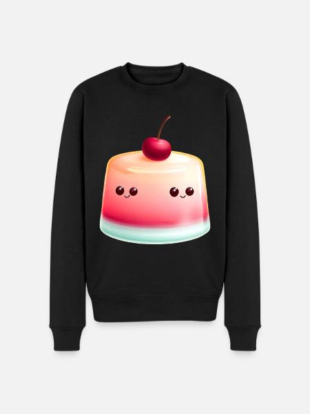 Pudding Jell-O Jelly Kawaii - Men's Premium Organic Jumper - black