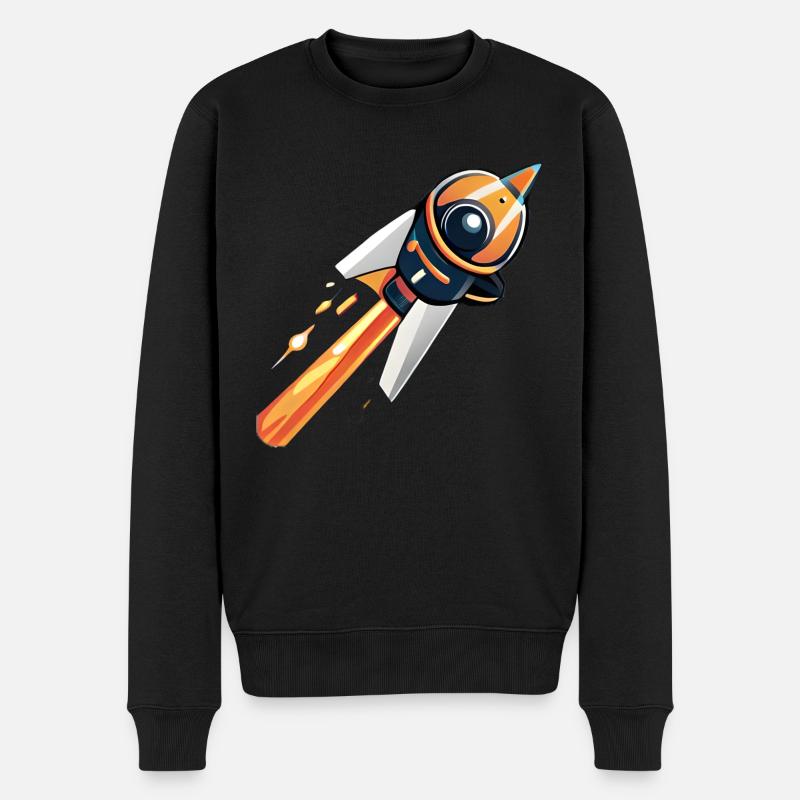 Fusée allant dans l'espace - Pull Premium bio Homme - noir