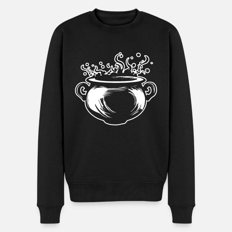 Chaudron Sorcière magique Halloween - Pull Premium bio Homme - noir