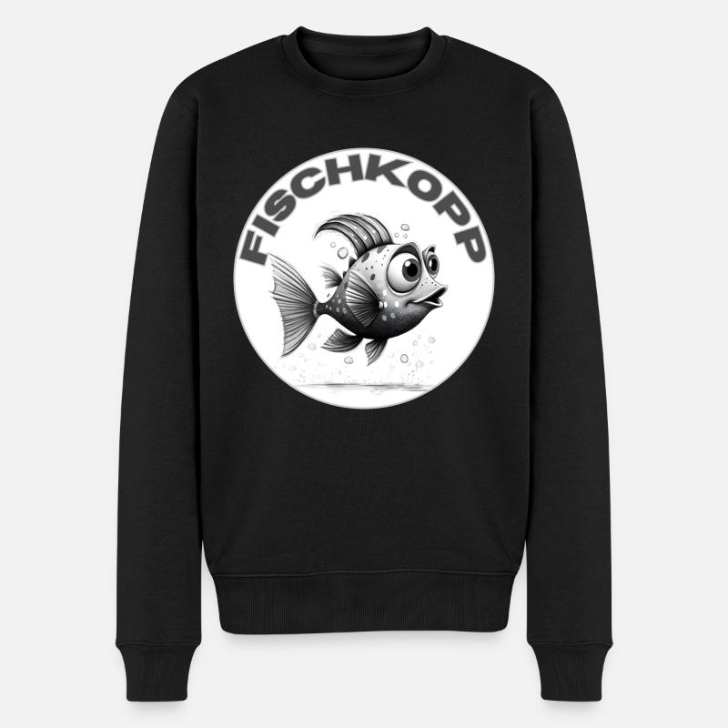 Fischkopp Norddeutschland - Männer Premium Bio Pullover - Schwarz