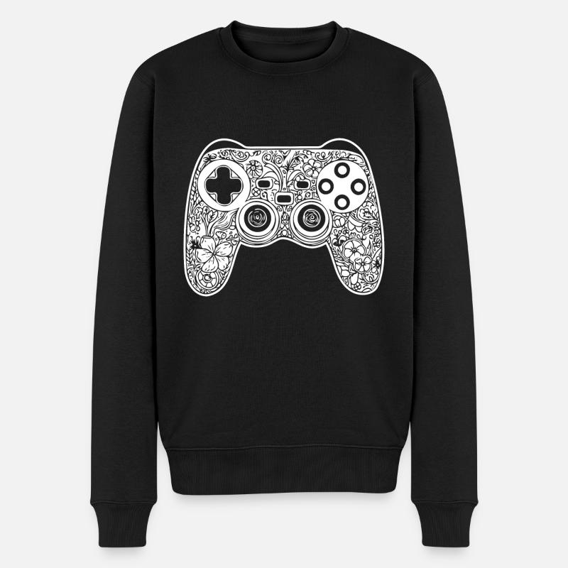 Controller Gaming Videospiele Gamepad - Männer Premium Bio Pullover - Schwarz