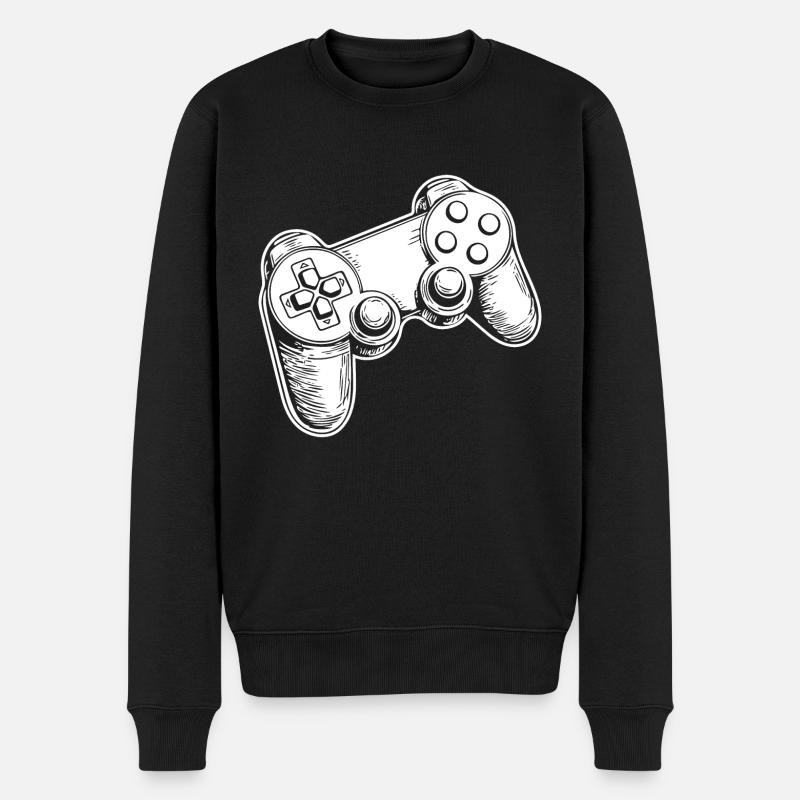 Controller Gaming Videospiele Gamepad - Männer Premium Bio Pullover - Schwarz