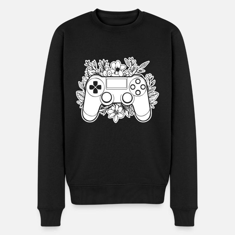 Controller Gaming Videospiele Gamepad - Männer Premium Bio Pullover - Schwarz