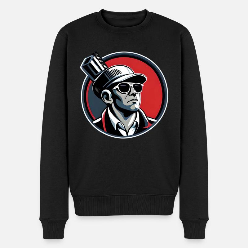 Logo rond mafieux - Pull Premium bio Homme - noir
