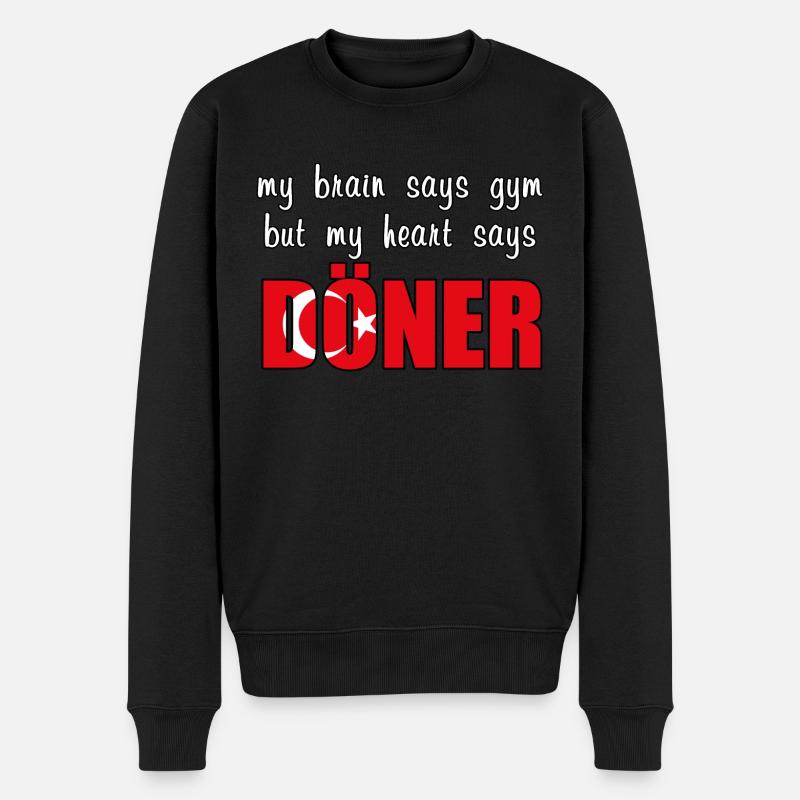 Mon cœur dit Döner - Pull Premium bio Homme - noir