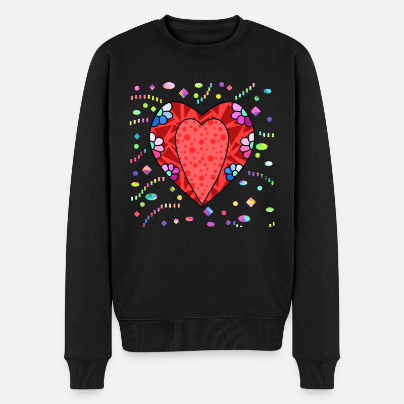 Cœur - Pull Premium bio Homme - noir