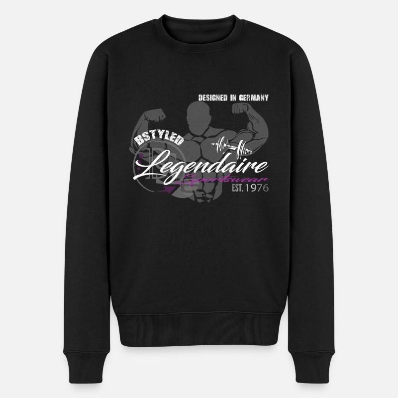 Fitness Legendare - Männer Premium Bio Pullover - Schwarz