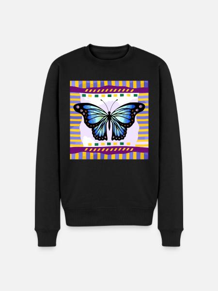 Butterfly - Men's Premium Organic Jumper - black