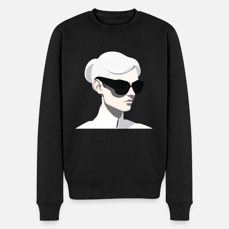 Femme mystérieuse - Pull Premium bio Homme - noir
