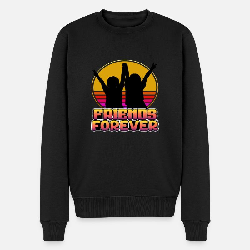 Friends Forever - Männer Premium Bio Pullover - Schwarz