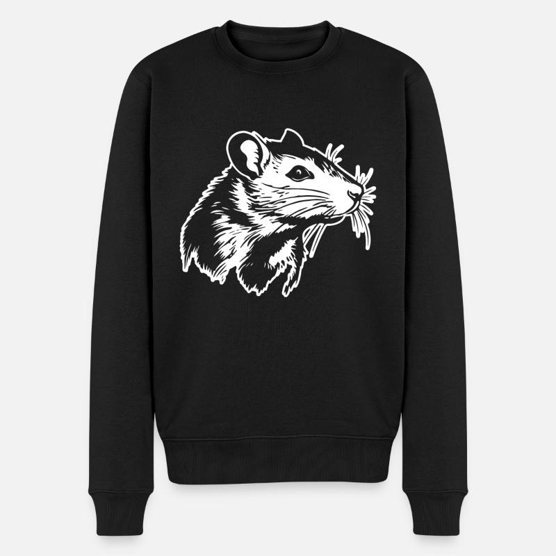 Rat, souris, rongeur, rats - Pull Premium bio Homme - noir