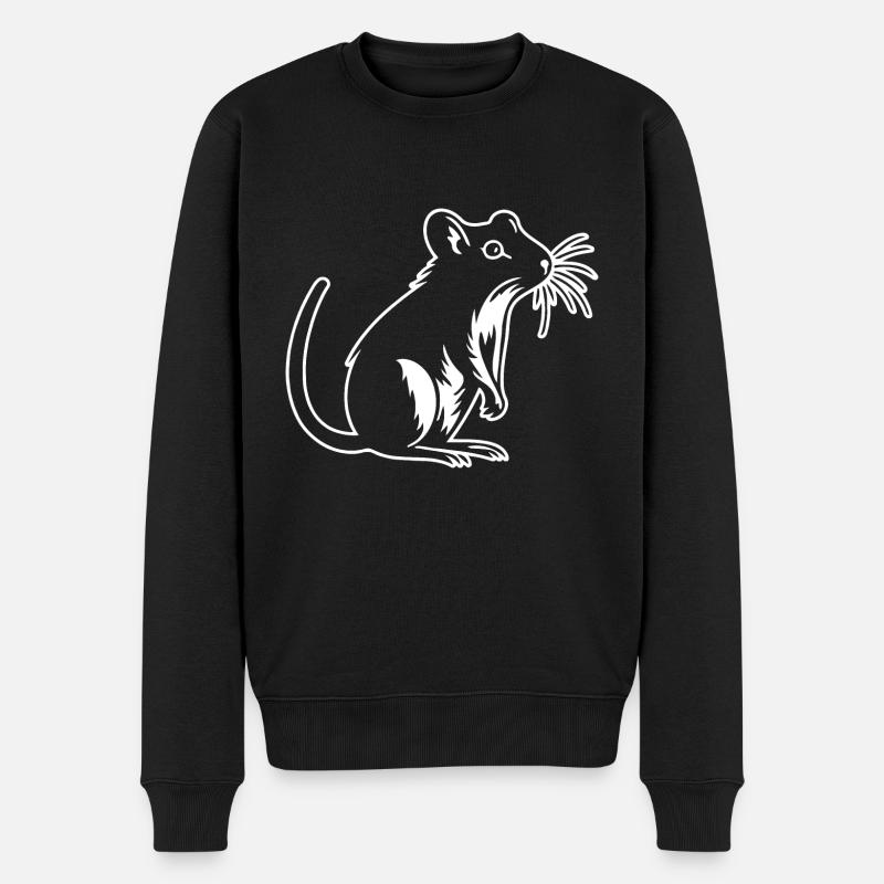 Rat, souris, rongeur, rats - Pull Premium bio Homme - noir