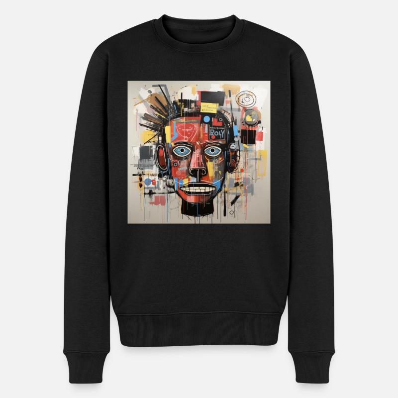 STREET ART PORTRAIT JM-B - Pull Premium bio Homme - noir