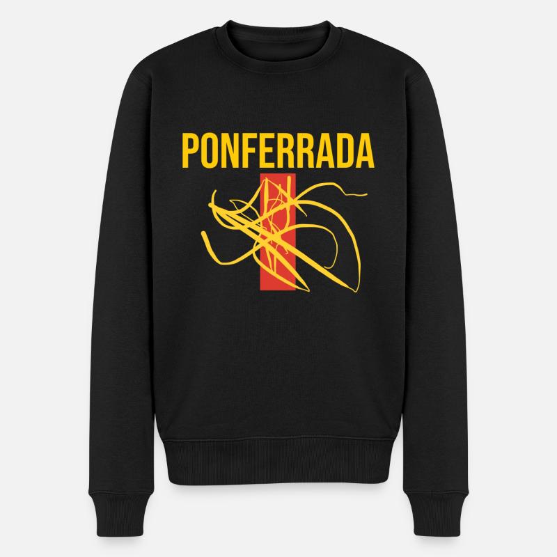 Ponferrada Souvenir Ponferrada - Männer Premium Bio Pullover - Schwarz