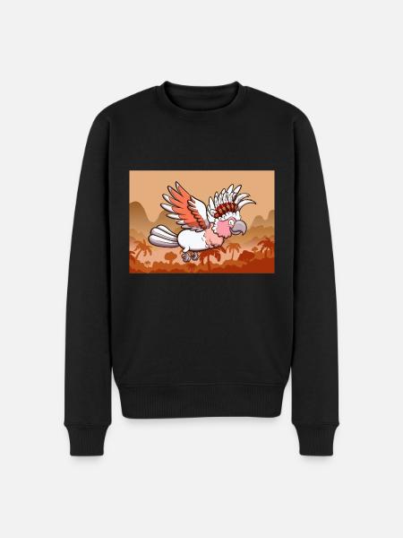 Cockatoo Flying In Jungle - Men's Premium Organic Jumper - black