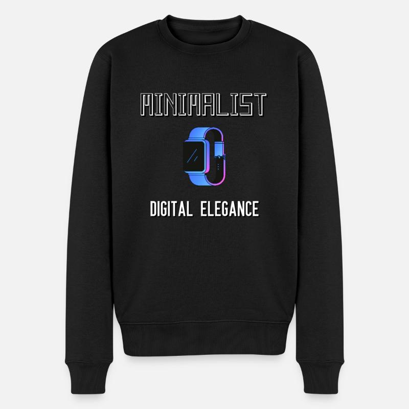 Minimalist Digital Elegance - Men's Premium Organic Jumper - black