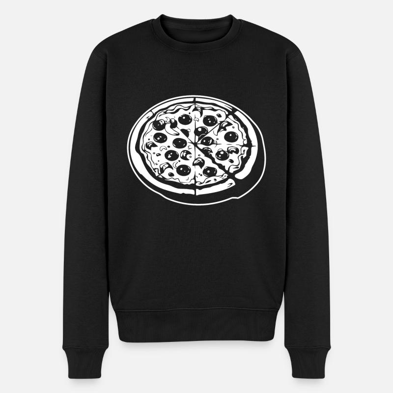 Pizza Restauration rapide Pizzeria - Pull Premium bio Homme - noir