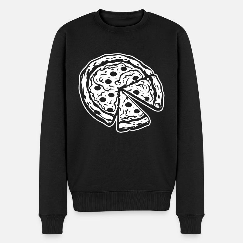 Pizza Restauration rapide Pizzeria - Pull Premium bio Homme - noir