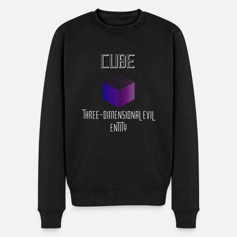 Cube Entité maléfique tridimensionnelle - Pull Premium bio Homme - noir