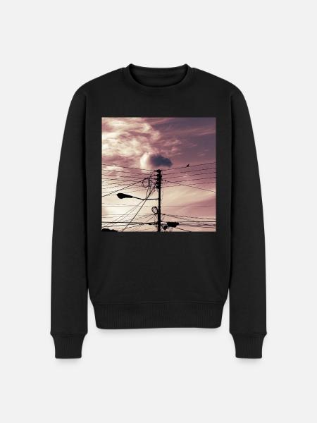 The bird on the cables - Men's Premium Organic Jumper - black